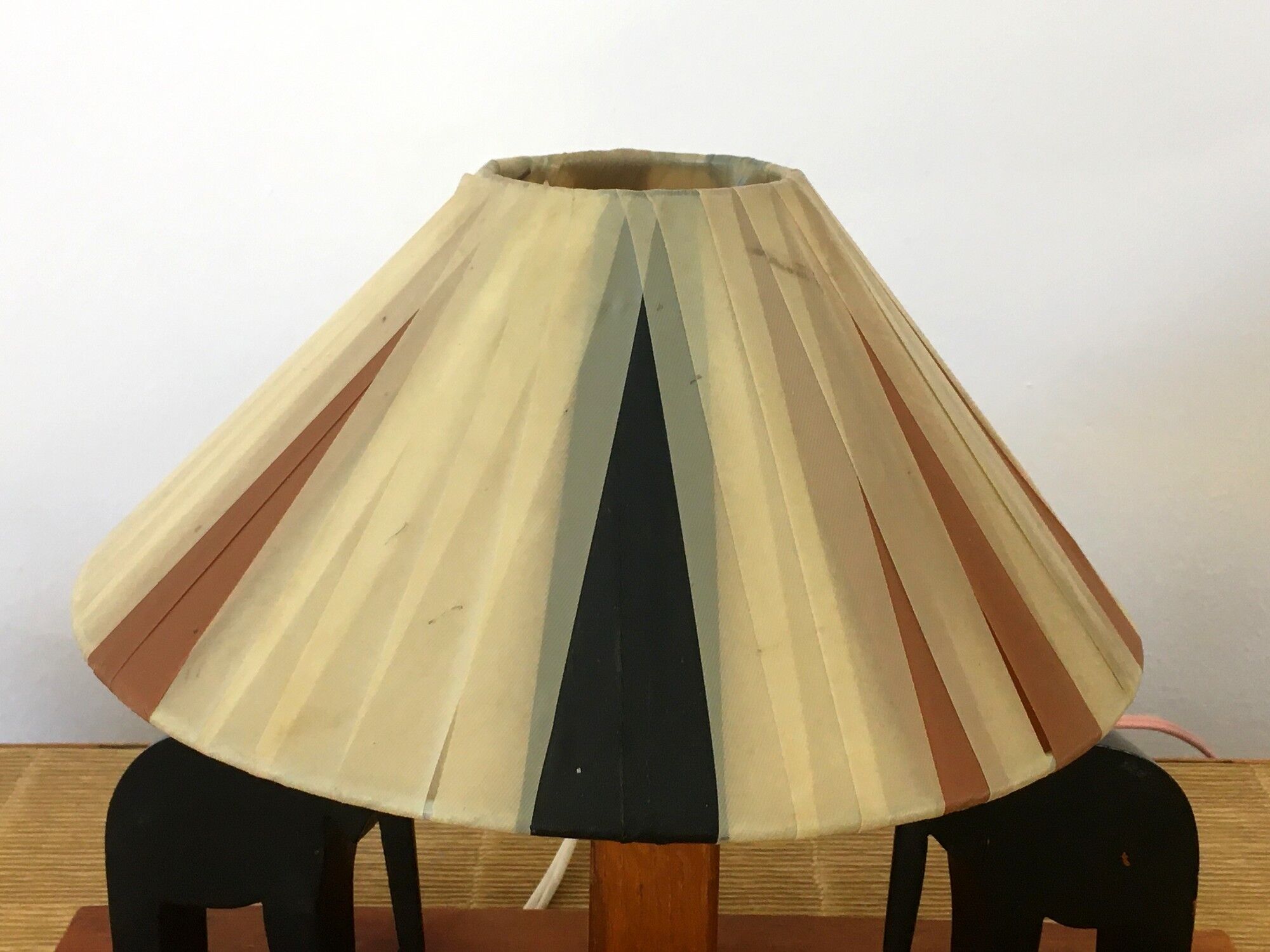 Vintage wooden lamp 50s