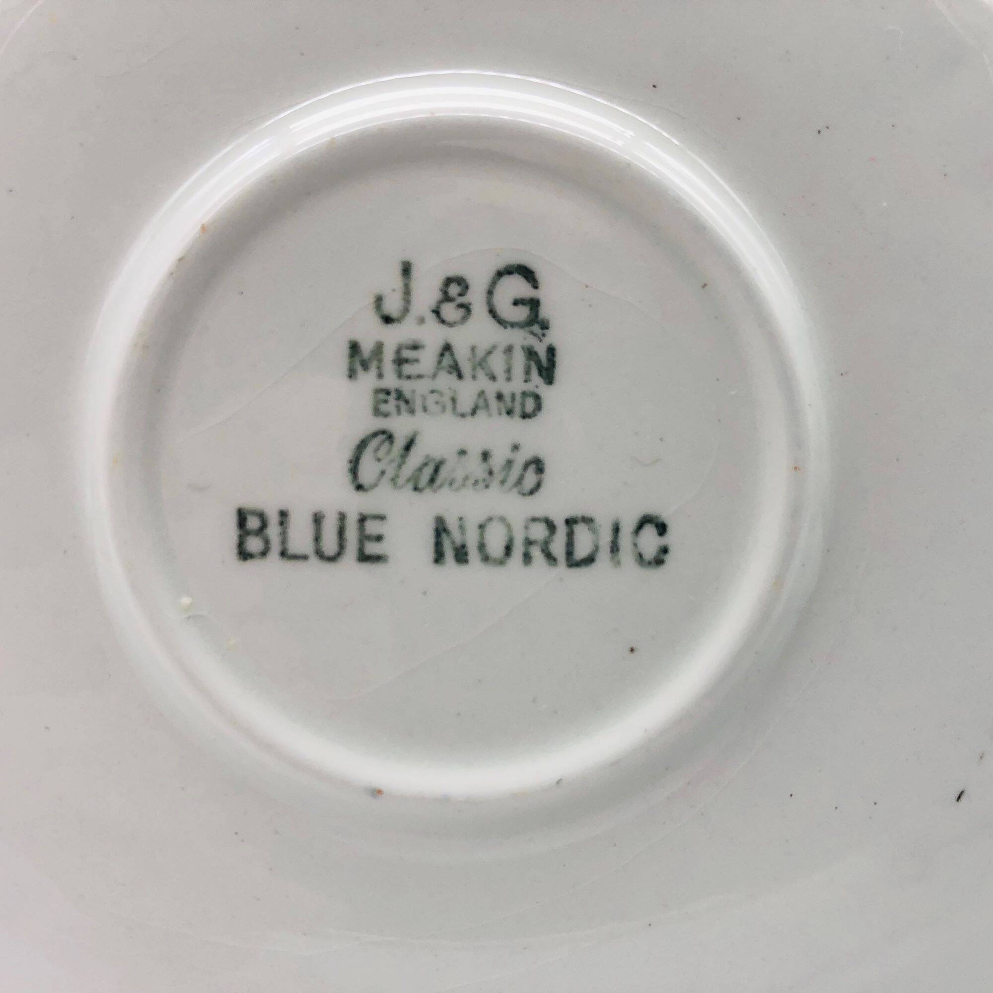 Service à café, J & G Meakin Classic White Blue Nordic.