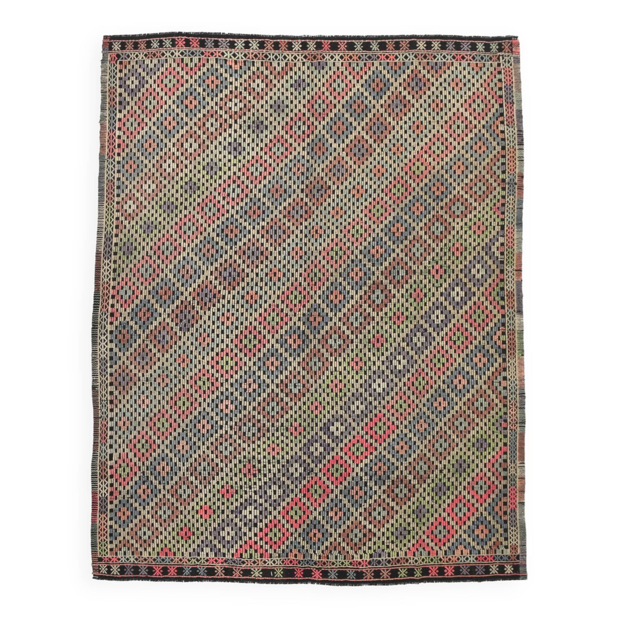7x8 Handwoven Kilim Rug, 207x262Cm