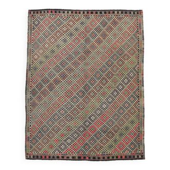 Tapis Kilim 7x8 tissé à la main, 207x262Cm