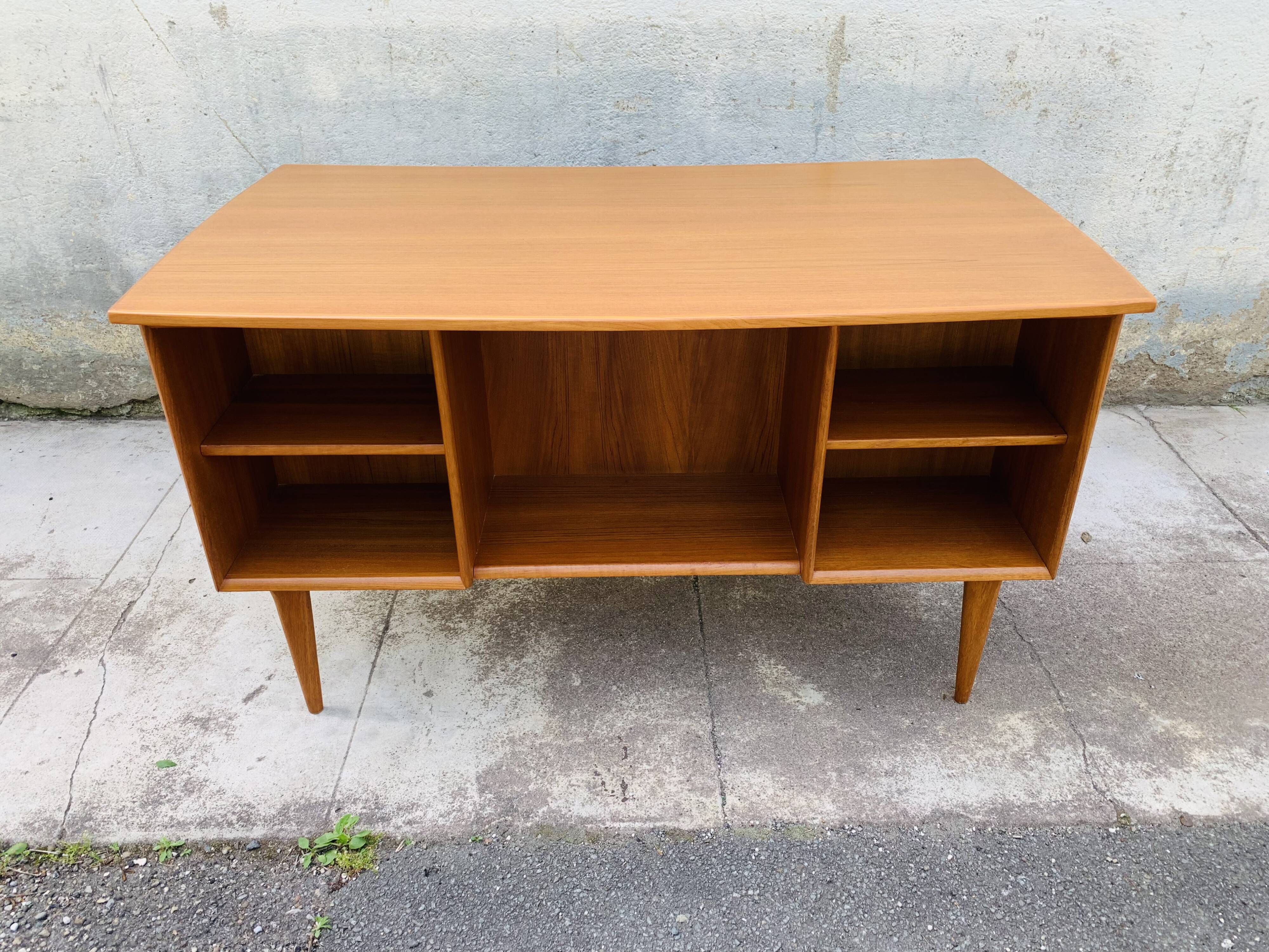 Scandinavian double-sided teak office 60s