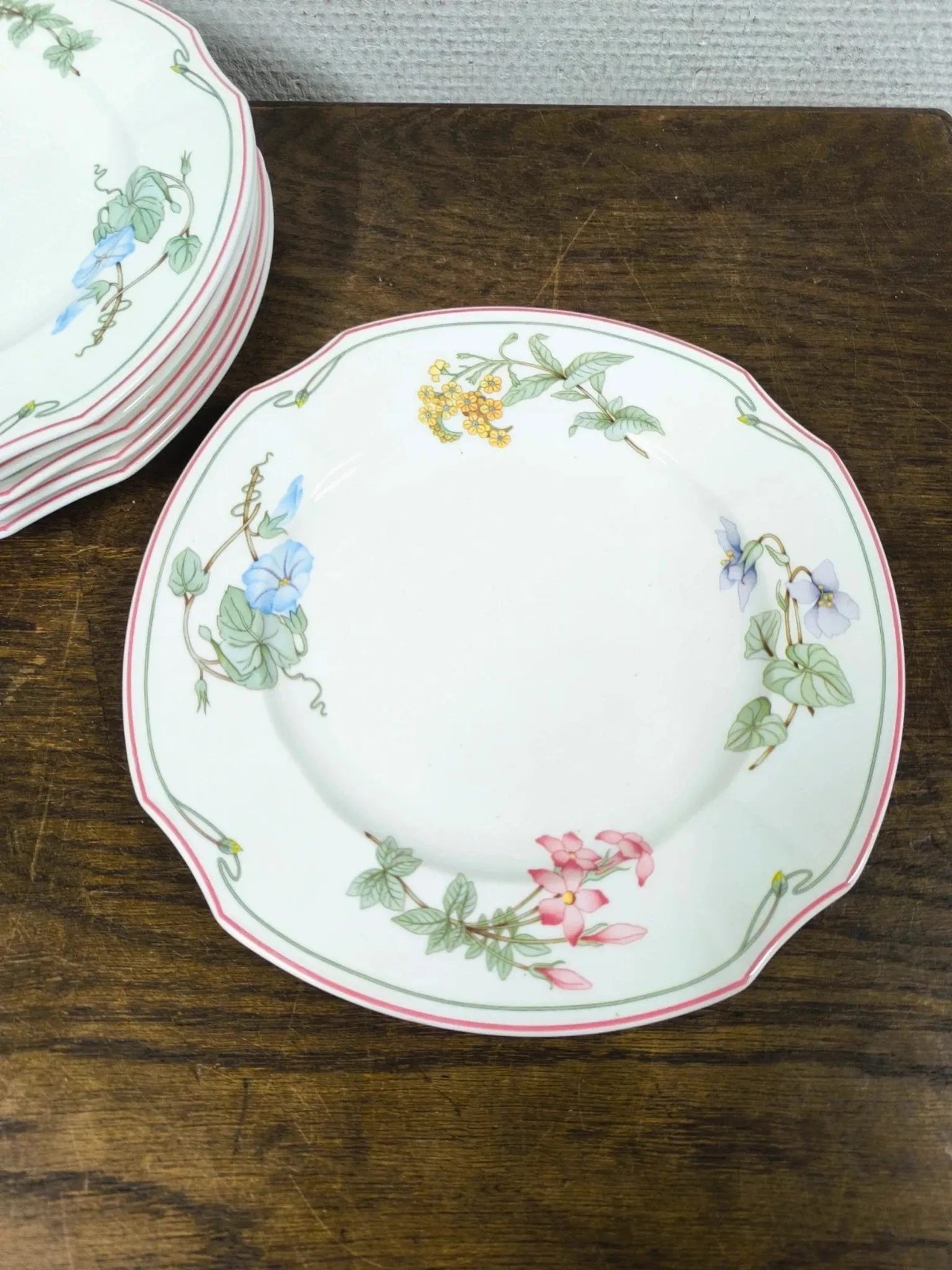 Set of Villeroy & Boch "Clarissa" plates - Bone China - Ø 26.5 cm