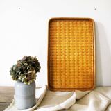 Vintage wicker tray