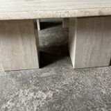Table basse en travertin vintage 1980