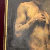 Oil on panel by Alain Beaufreton academic nude male