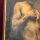 Oil on panel by Alain Beaufreton academic nude male