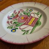 Assiette ancienne Panier au Coq faïence de Lunéville