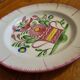 Old plate Basket with Rooster, Lunéville earthenware