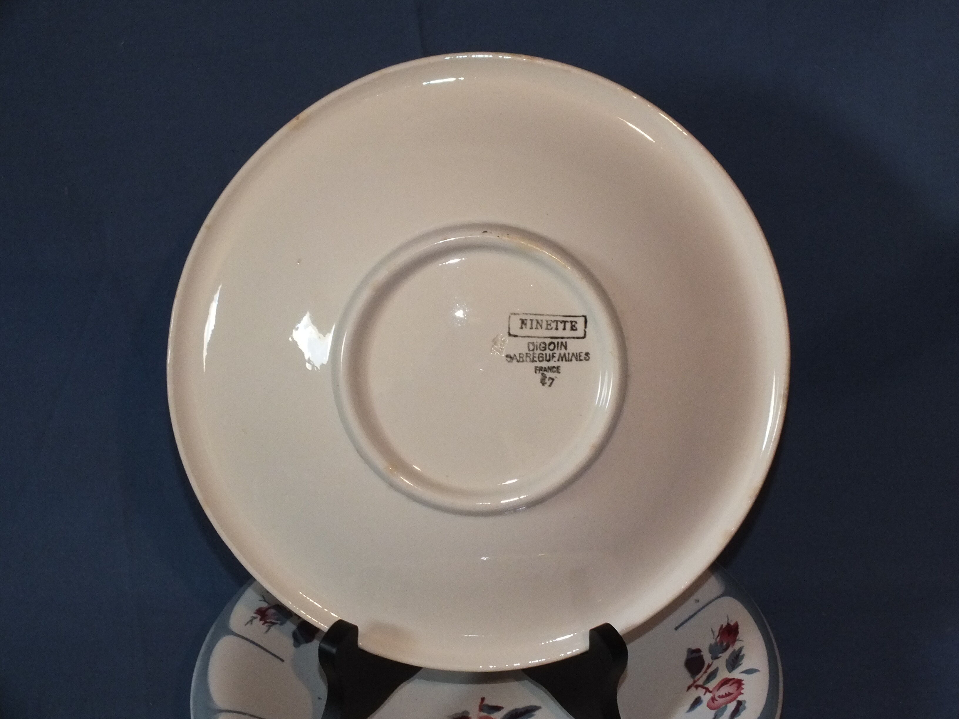 Pair of cups - vintage displays - Digoin Sarreguemines model Ninette