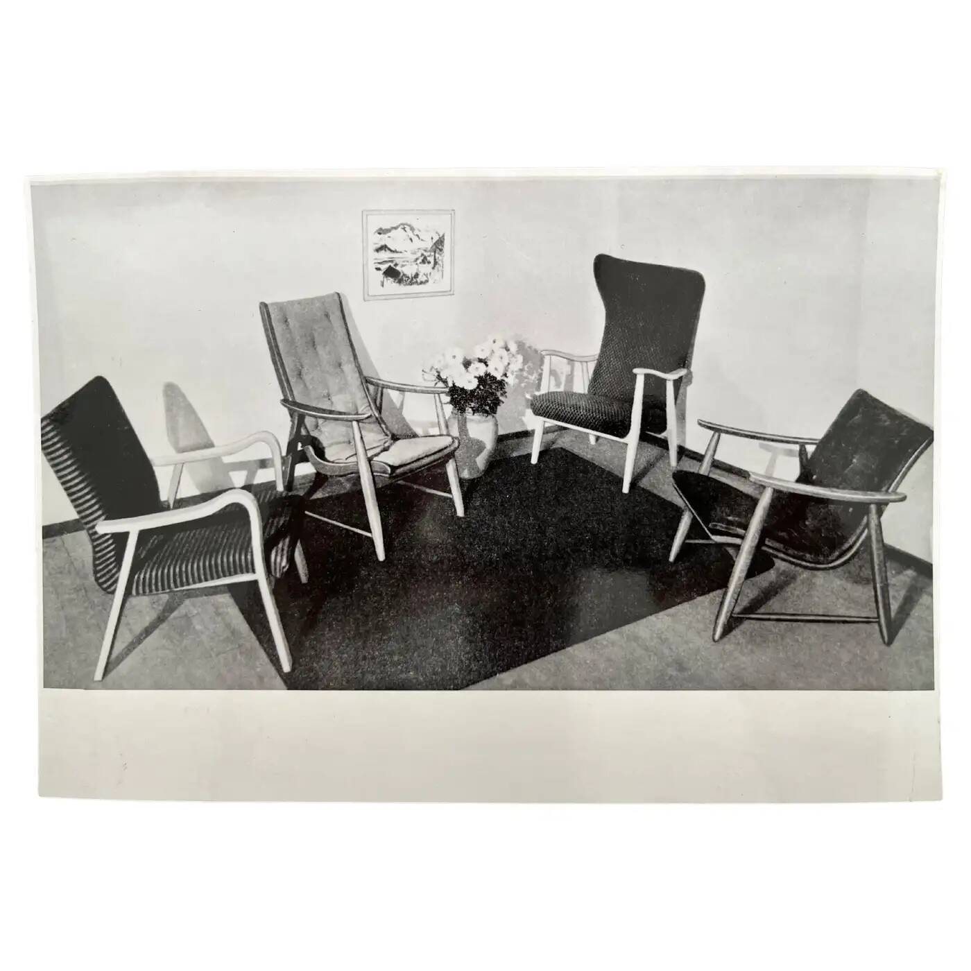Photo originale d'intérieur/meubles - Suisse / Zurich - 1950