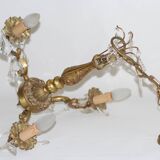 French vintage 3 arm crystal chandelier