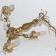 French vintage 3 arm crystal chandelier