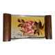Plateau Art Déco peinture sur verre et bois