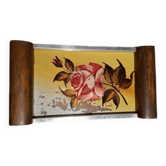 Art Deco plateau painting on glass and wood