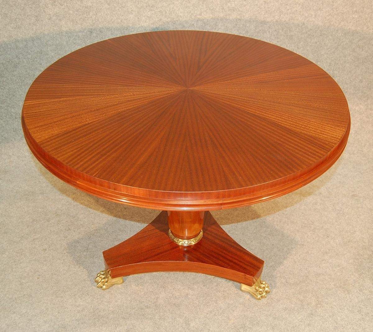 Table Pedestal table 1940 Dlg André Arbus Feet claws In Bronze