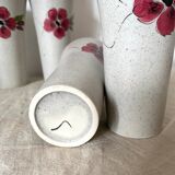 Glasses in vintage floral stoneware