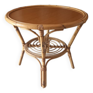 Table en rotin, 1970