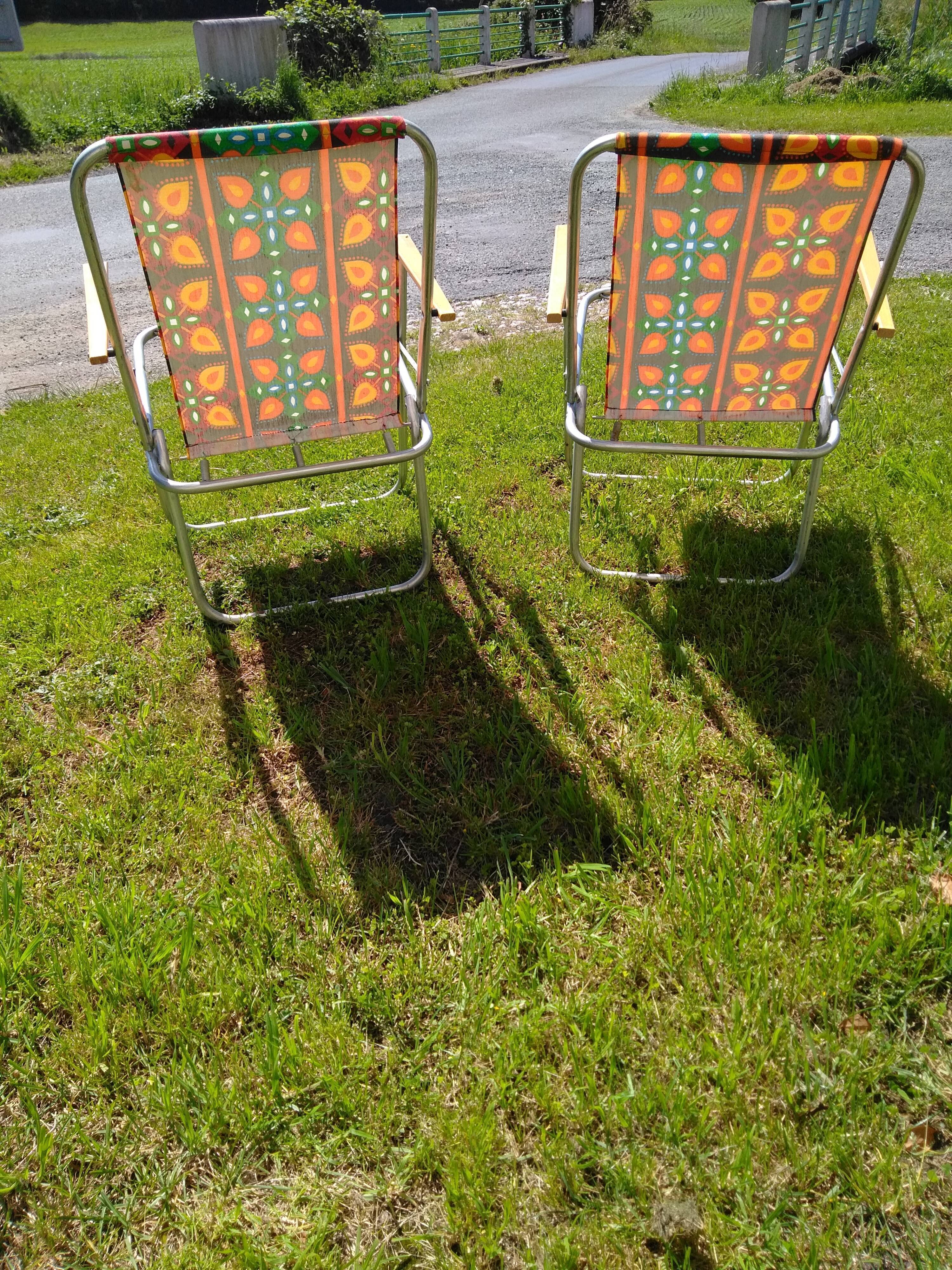 Duo de chaises pliante vintage