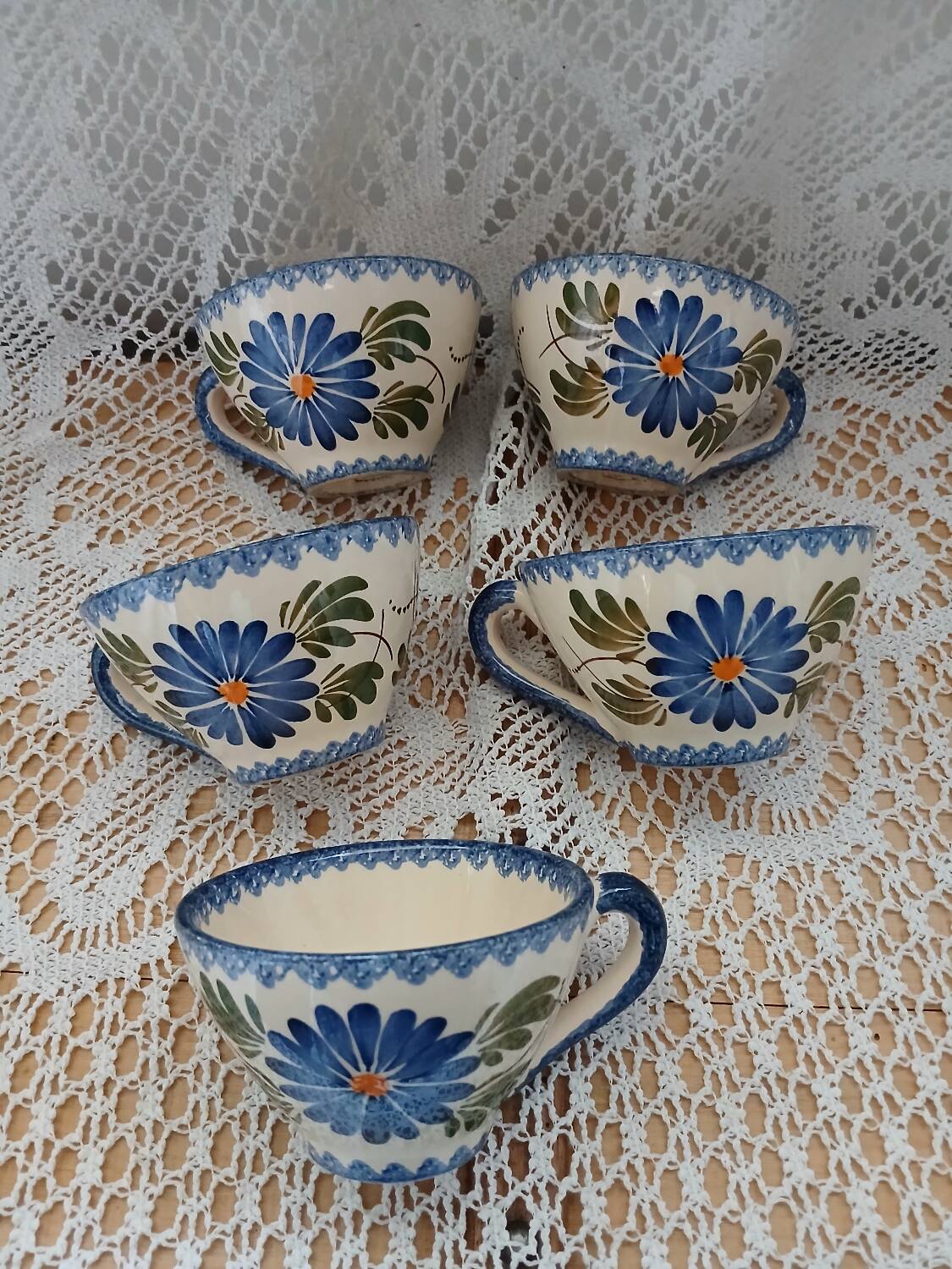 5 tasses / bolees à cidre anciennes 