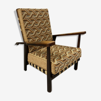 Adjustable armchair by Jan Vanek for Krásná Jizba 1940s
