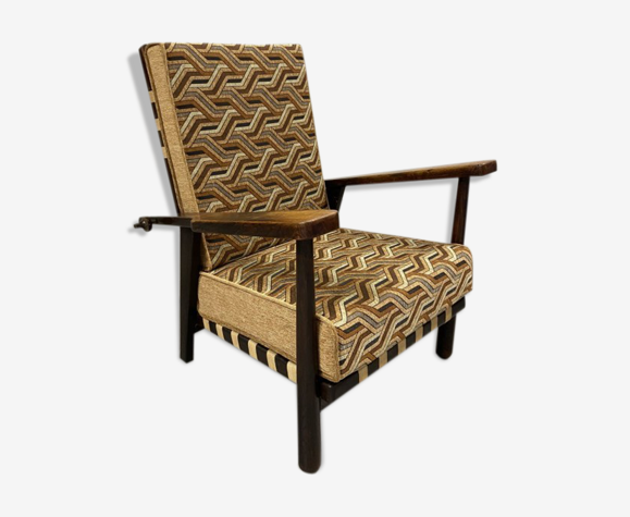 Fauteuil réglable par Jan Vanek pour Krásná Jizba années 1940