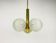 Golden Kaiser chandelier with 3 arms, Germany, 1960s
