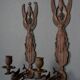 Pair of Empire period bronze sconces decorated with a winged woman