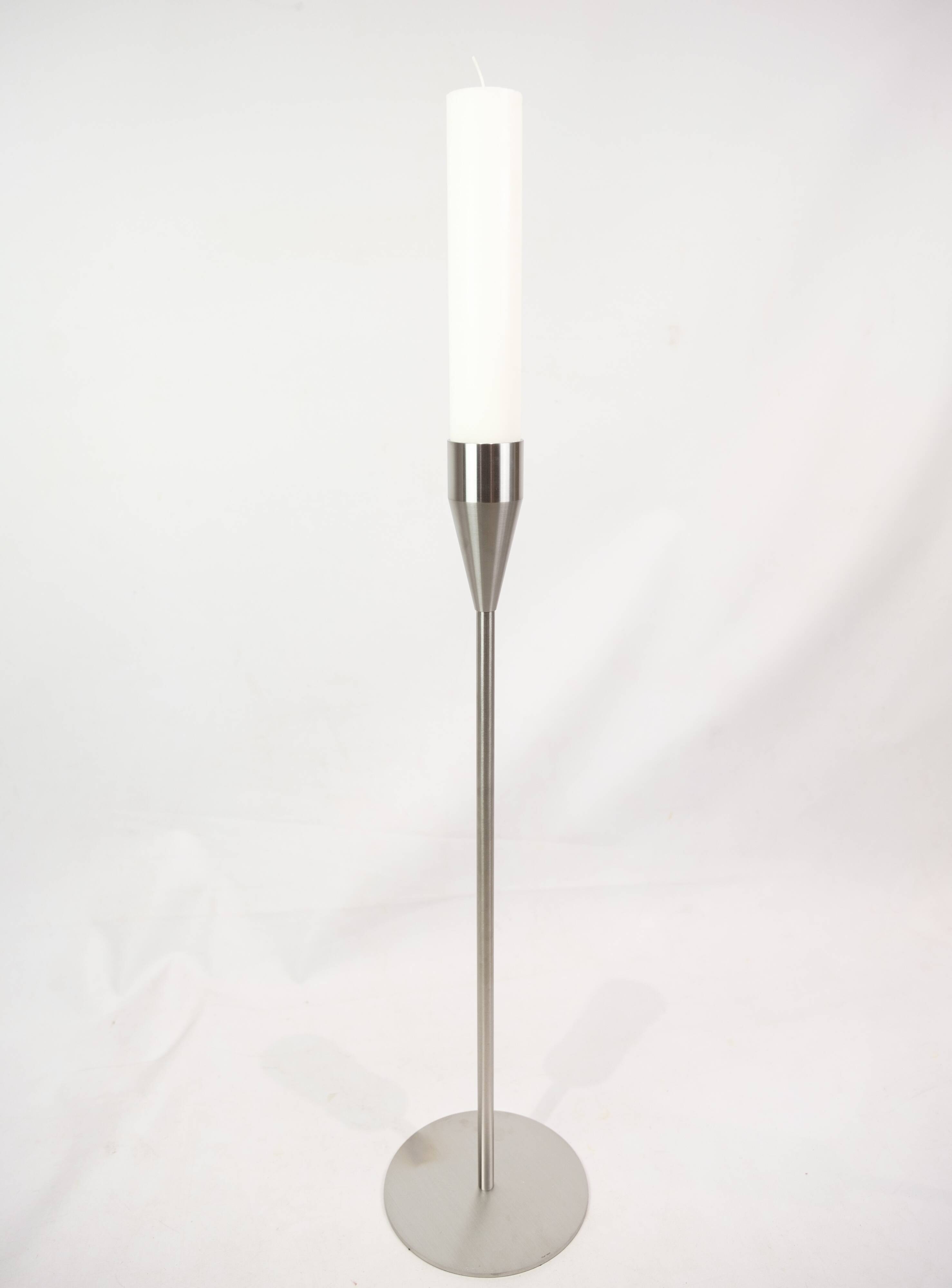 Jupiter maxi candlestick made in stainless steel for piet hein
