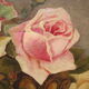 Oil painting on canvas HST Roses Vase signed GUY FAUDOT Pier