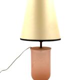 Mid Century Modern Pink Murano Glass Table Lamp Base, Italy, 1950s