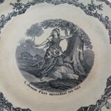 Decorative plate Joan of Arc hearing the voices choisy the king