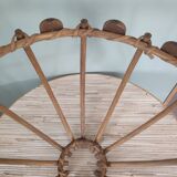 Wooden and wicker lampshade