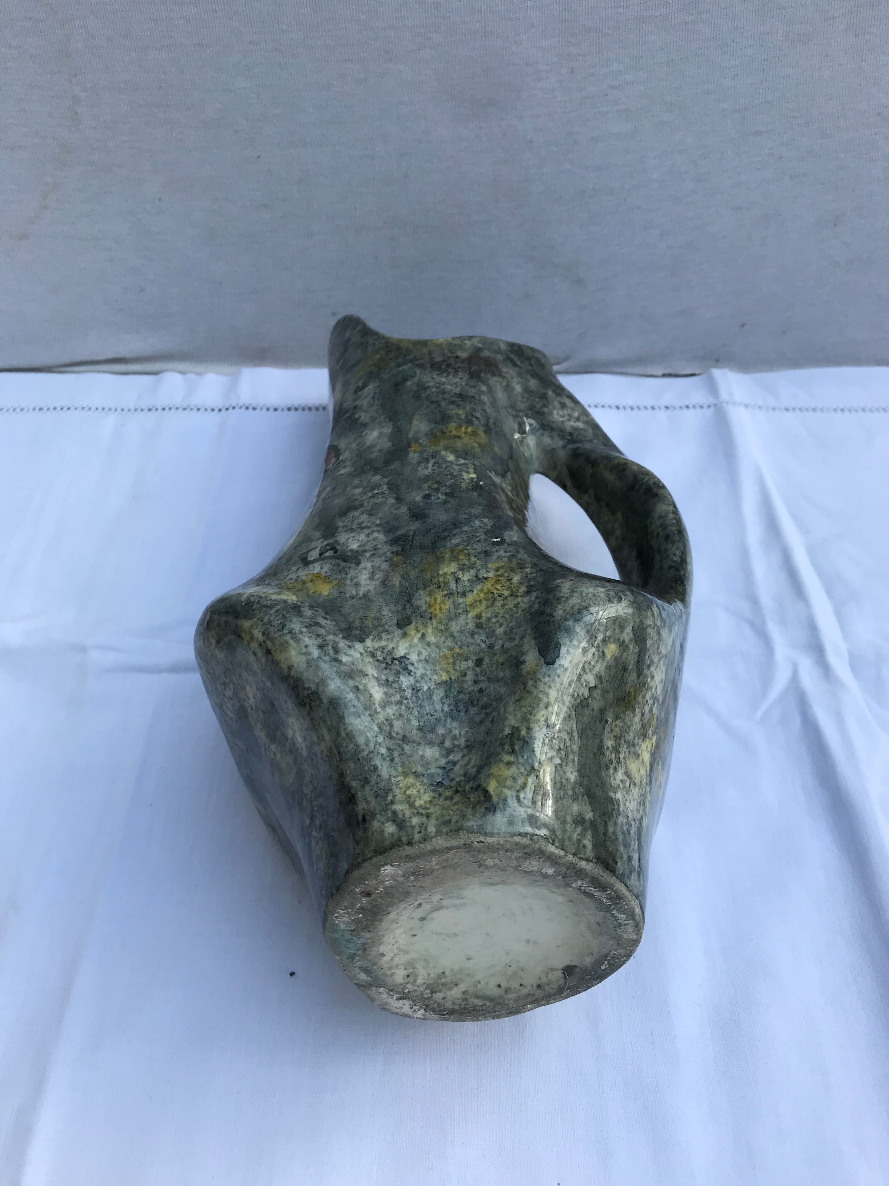 Former pitcher ceramics enameled grey