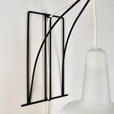 Modernist wall light with metal and glass wire