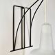 Modernist wall light with metal and glass wire