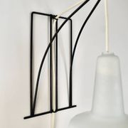 Applique murale moderniste fil métal verre