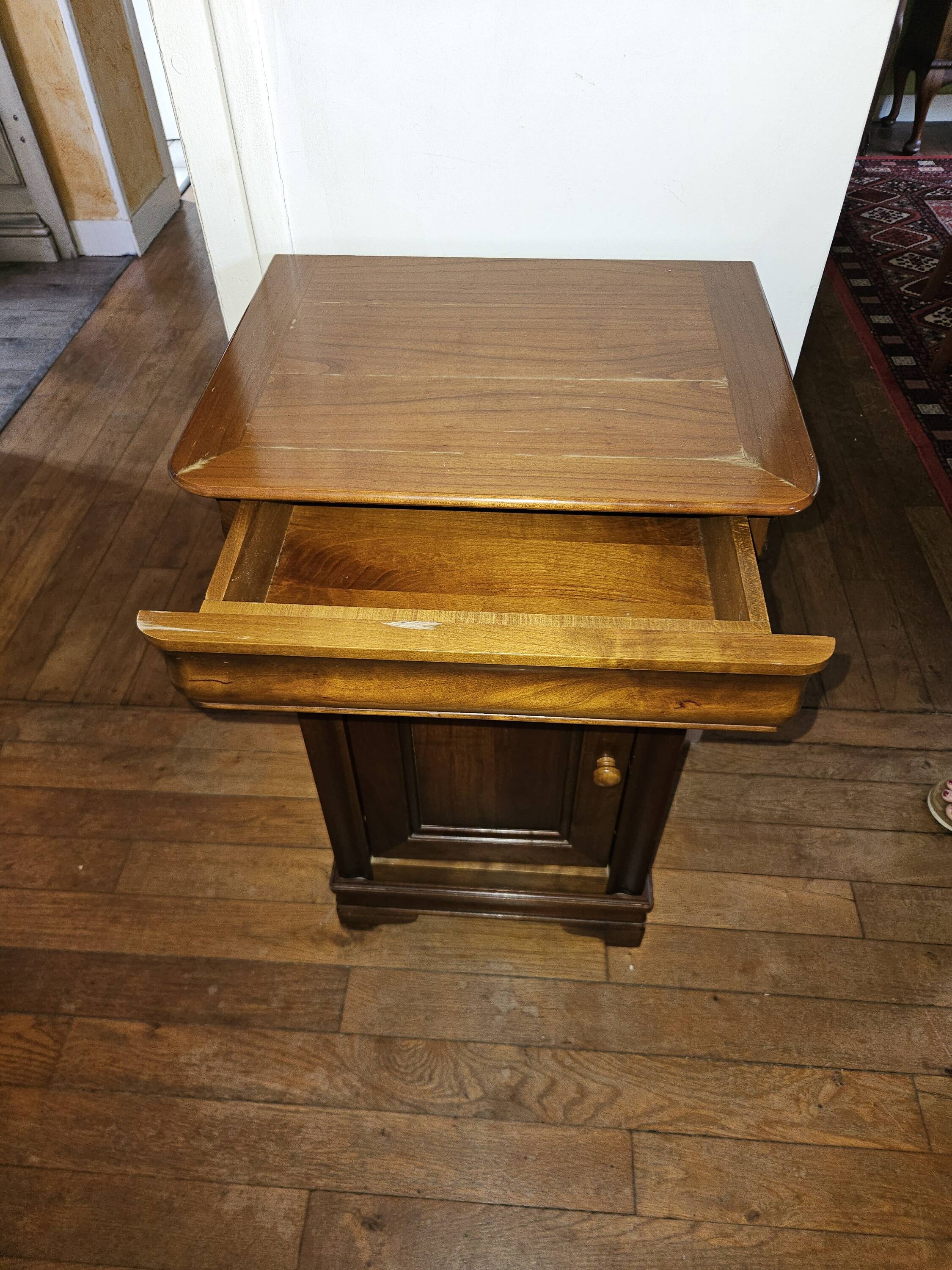Bedside table made by a cabinetmaker.