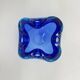 Mid-century design set of 6 blue Murano glass bowls, 1970s