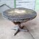 Wood-style cement garden table