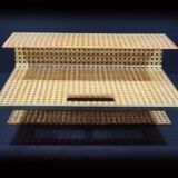 Lucite and cane magazine rack for Christian Dior