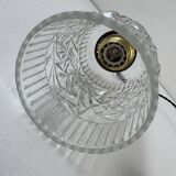 Paire d’anciennes suspensions en verre vintage