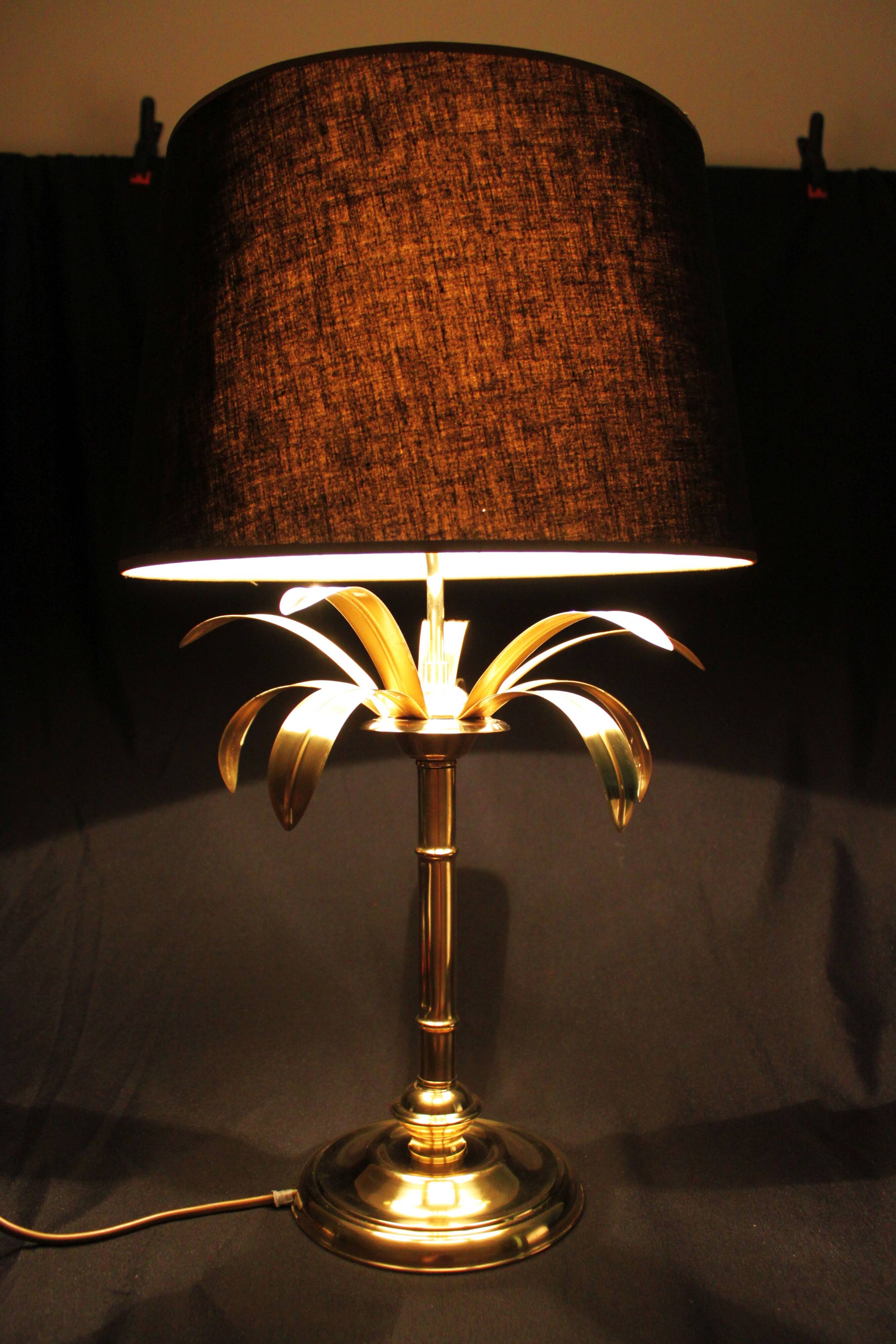 Hollywood Regency style bamboo lamp, 1960.