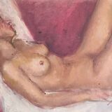 Reverie - pastel attributed to charles vasnier (1873 - 1961)