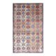 Tapis vintage turc Oushak fait main en laine et coton marron