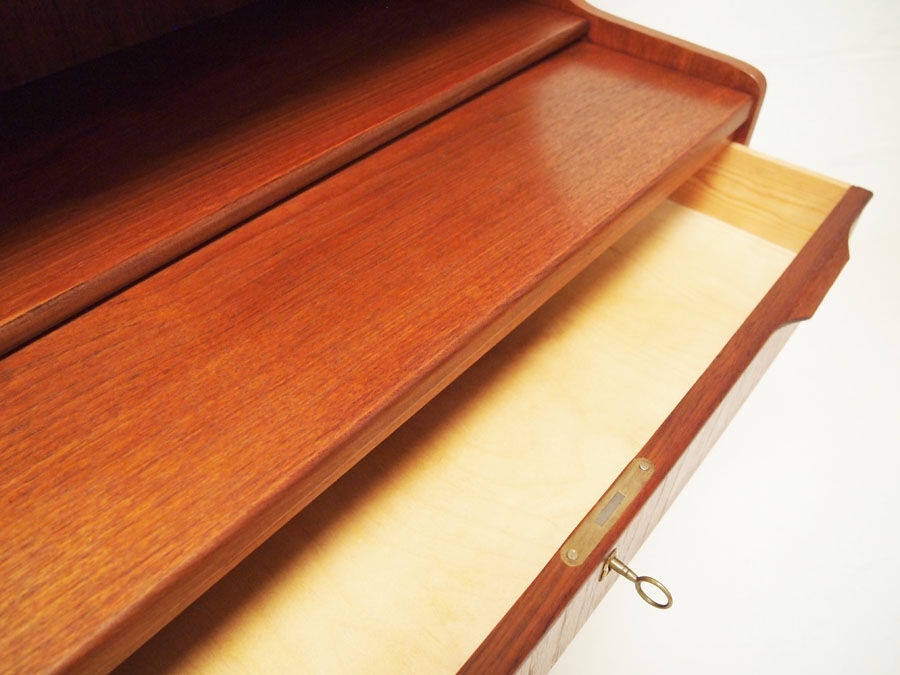 vintage danish teak chest of drawers bureau