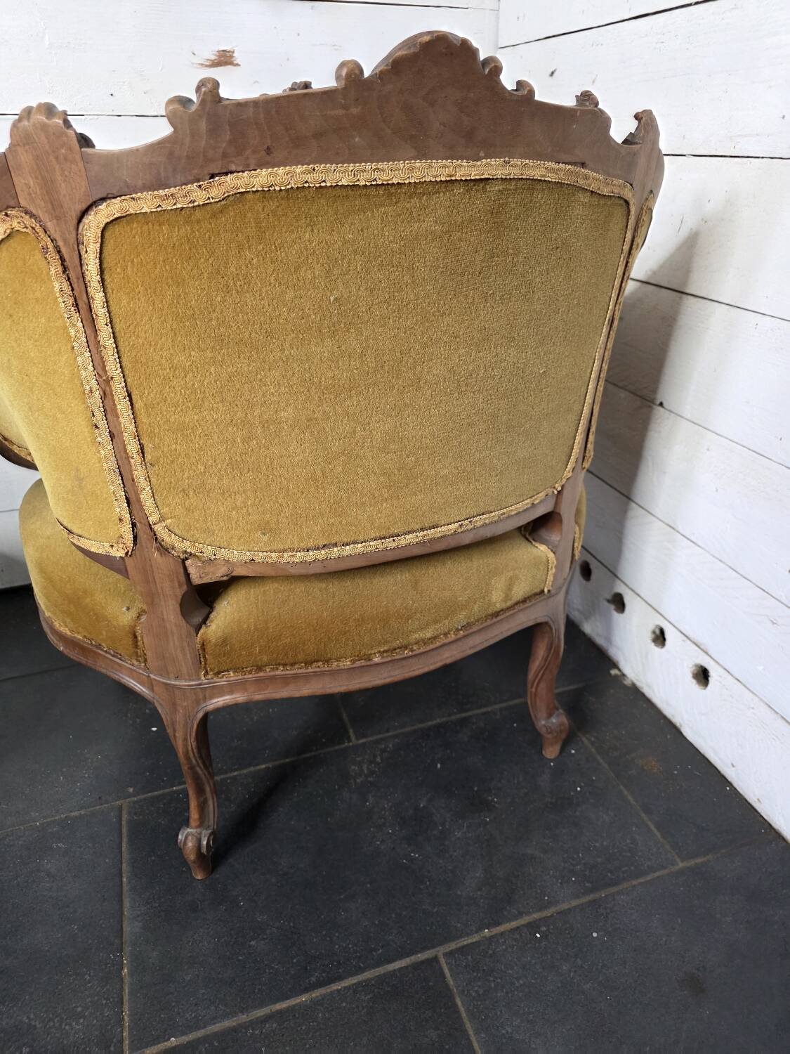 Paire de fauteuils marquise style Louis XV