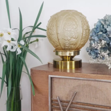 Table ball lamp globe art deco amber