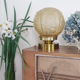 Table ball lamp globe art deco amber