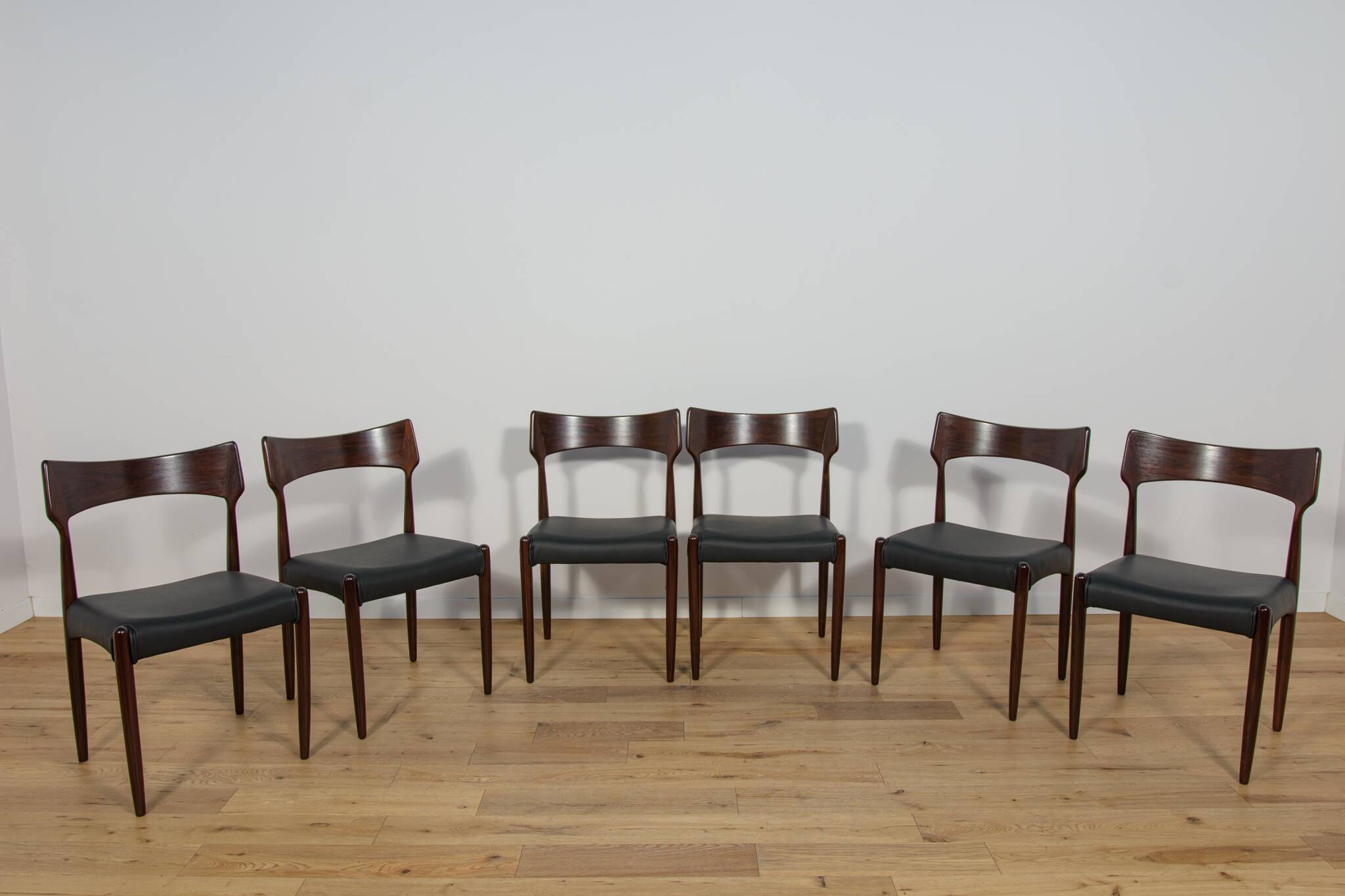 Mid Century Rosewood Dining Chairs from Bernhard Pedersen & Son, 1960s, Set of 6