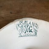Compotier ancien terre de fer Luneville modèle Roland